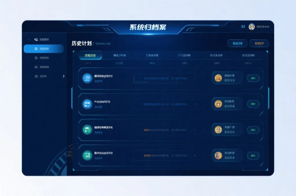 计划信息归档示意